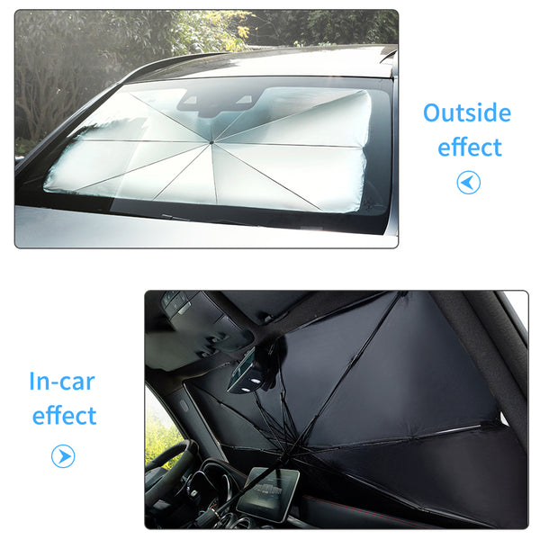 Car Windshield Sun Shade Umbrella Foldable Car Umbrella Sunshade Cover UV Block For Car Front Window