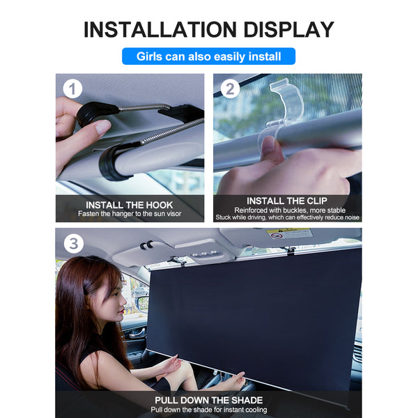 Car Windshield Sun Shade Foldable Front Sunshade UV Rays Heat Privacy Protection for Men Women Universal for Most Cars