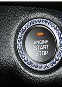 Car Engine One-Key Start Stop Ignition Button Decorative Crystal Ring Rhinestone Auto Interior Bling Ring Decal