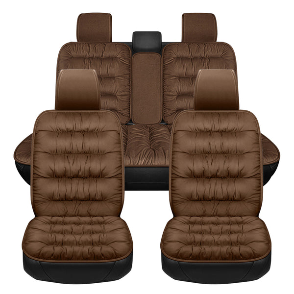 Car Seat Cover, Warm Plush Car Seat Cover Front And Rear Seat Cushion Car Protector, Fit For Most Cars, SUVs In Winter