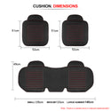 Universal Pu Leather Car Seat Cushion Anti-Slip Car Interior Breathable Seat Cover Cushion For Auto Supplies (Black)