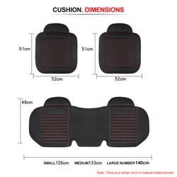 يشتري black-red Universal Pu Leather Car Seat Cushion Anti-Slip Car Interior Breathable Seat Cover Cushion For Auto Supplies (Black)