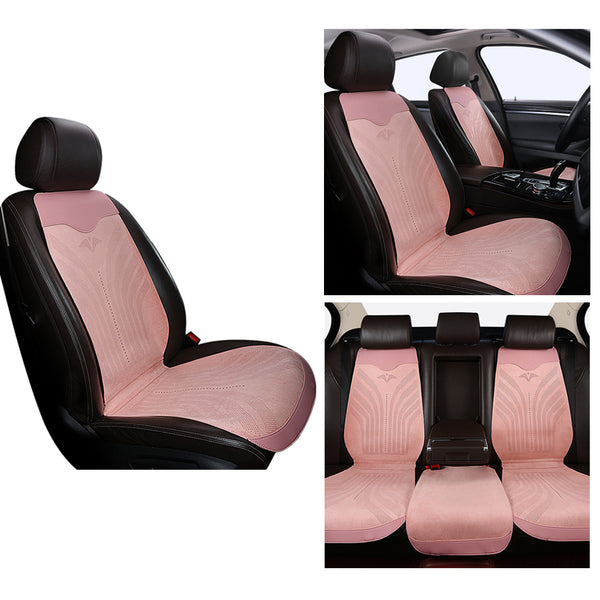 2/5 Seat Ultra-Thin Car Leather Suede Breathable Seat Cushion Saddle Seat Cushion For All Seasons Seat Cover