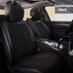 يشتري comfortable-black-2pcs 2/5 Seat Ultra-Thin Car Leather Suede Breathable Seat Cushion