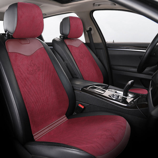 1/2/5 Seat  Car Seat Cushion Leather Suede Cushion Anti-slip Seat Cushion Breathable Four Seasons Cushion Seat Cover