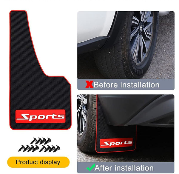 4 Pieces Car Mud Flaps Cover Universal Splash-Proof Automotive Fender Rubber mud Guard Splash Guards wear-Resistant, Anti-Scratch