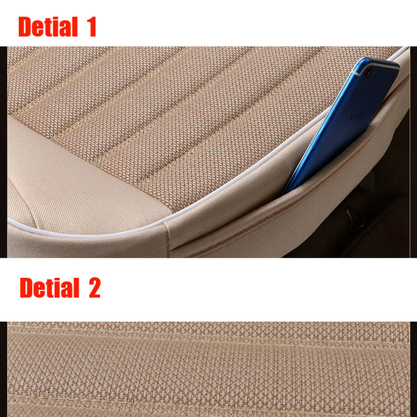 Flax Car Seat Cover Breathable Auto Seat Cushion Protector Front Automobile Seat Pad Mat Car Styling Interior Accessories