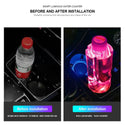 LED Car Cup Coaster Light Sensor Pad Mat Holder Atmosphere Interior Light Lamp