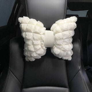 Buy white-headrest Car Seat Cushion 5-seat Winter Plush Car Seat Cover Anti-skid Single Piece Seat Protection Cushion Warm,Comfortable No Peculiar Smell