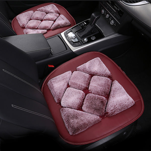 Car Cushion Five Seat Faux Rabbit Plush Car Mats Universal Most cars¡ê?SUVs Car Front And Rear Seat Protectors