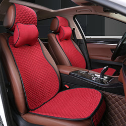 Kaufen red Flax 2pc Car Front Car Seat Cover Universal Size Breathable Comfortable Four Season Protection Car Seat Cushion Car Accessories