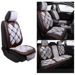 Kaufen brown-dark-grey-plush Car Cushion Five Seat Faux Rabbit Plush Car Mats Universal Most cars¡ê?SUVs Car Front And Rear Seat Protectors