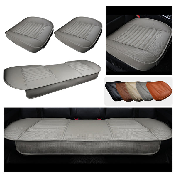 1/3 Piece Universal Leather Car Seat Cushion Car Seat Cover Front Seat Bottom, Compatible with 95% Vehicles (Sedans SUV Trucks Mini Vans)