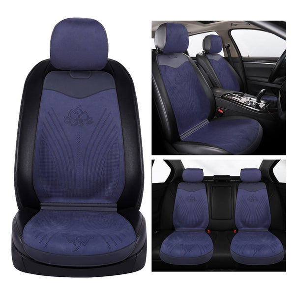 1/2/5 Seat  Car Seat Cushion Leather Suede Cushion Anti-slip Seat Cushion Breathable Four Seasons Cushion Seat Cover