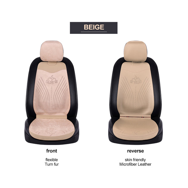 1/2/5 Seat  Car Seat Cushion Leather Suede Cushion Anti-slip Seat Cushion Breathable Four Seasons Cushion Seat Cover