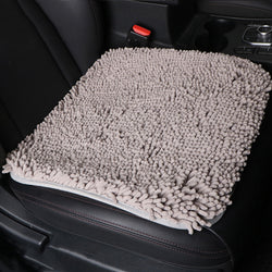 Kaufen gray Chair Cushion, Five Seat Front And Rear Car Seat Protection Cushion, Decompression Anti-skid Super Soft Square Plush Seat Cover, Fit For Most Cars,SUVs