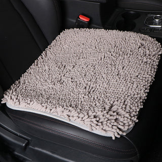 Buy gray Chair Cushion, Five Seat Front And Rear Car Seat Protection Cushion, Decompression Anti-skid Super Soft Square Plush Seat Cover, Fit For Most Cars,SUVs