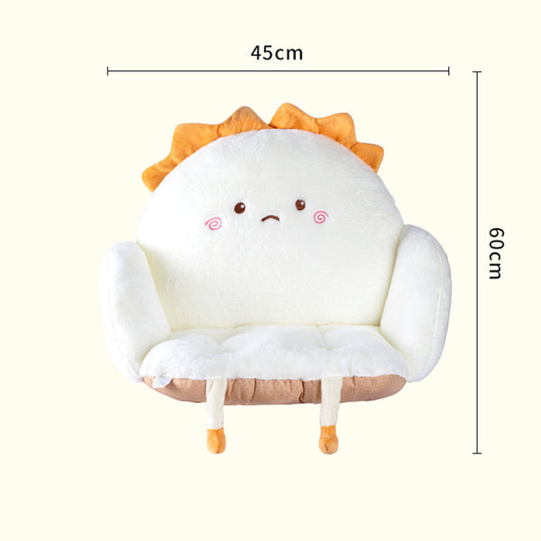 Car Seat Cushion, Office Chair, Plush Pain Relief Pad, Cute Seat Cushion, Soft Filling, Backrest, Warm, Waterproof, One-piece Lumbar Backrest, Integrated Cushion