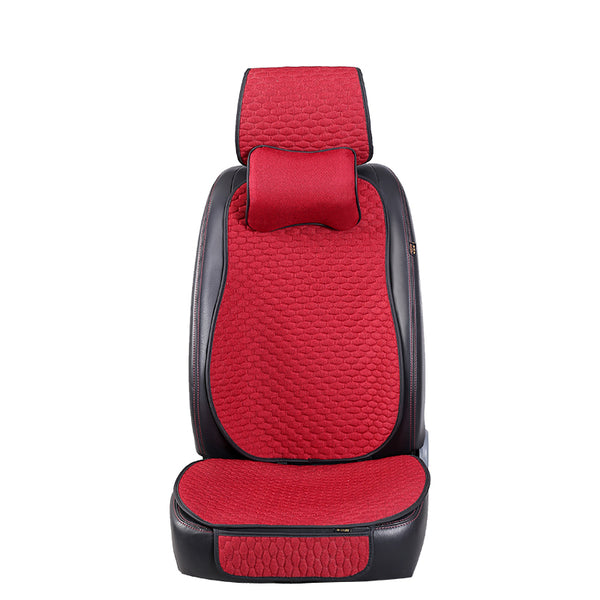 Flax 2pc Car Front Car Seat Cover Universal Size Breathable Comfortable Four Season Protection Car Seat Cushion Car Accessories