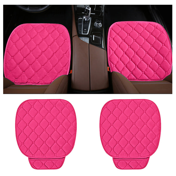 Plush Car Seat Cushion, Non Binding Anti Slip Rubber Bottom, Advanced Comfort Memory Foam, Driver Seat Backrest Cushion, Winter Seat Heating Pad