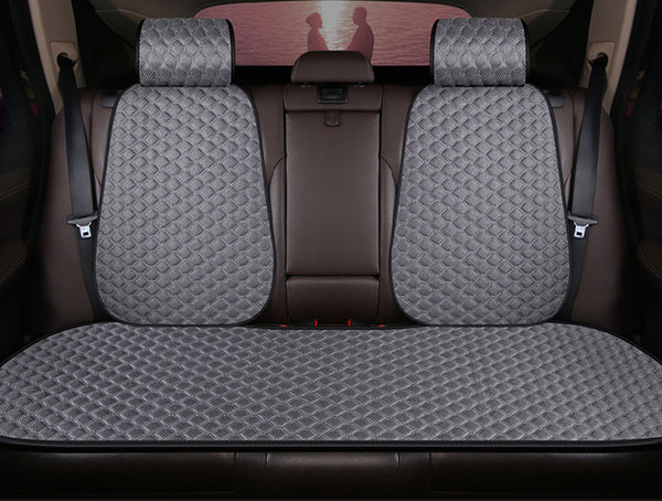 Summer Car Seat Cover Skidproof Front Rear Backrest Flax Protector Auto Seat Protect Cushion Anti-slip Pad Ｍat Car Accessories