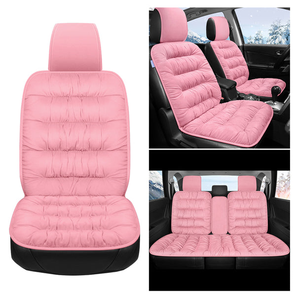 Car Seat Cover, Warm Plush Car Seat Cover Front And Rear Seat Cushion Car Protector, Fit For Most Cars, SUVs In Winter