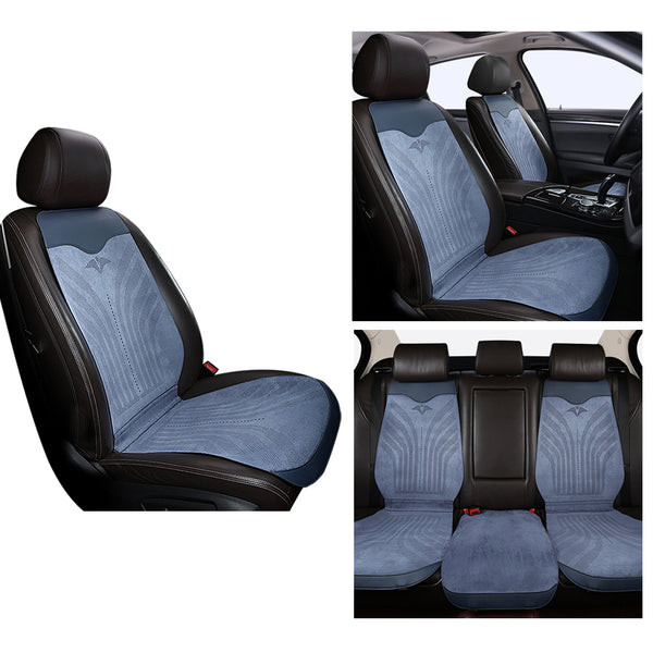 2/5 Seat Ultra-Thin Car Leather Suede Breathable Seat Cushion Saddle Seat Cushion For All Seasons Seat Cover