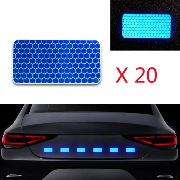 Rectangular Decals Reflective Stickers Safety Warning Tape Self-Adhesive Reflector Kit