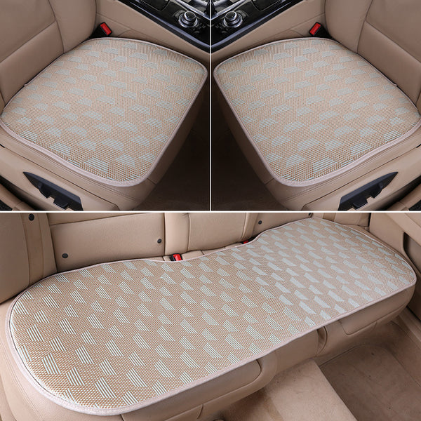 Car Ice Silk Rattan Seat Cushion Five Universal Seat Cushion Summer Cushion Non-slip Cool Cushion