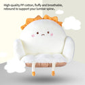 Car Seat Cushion, Office Chair, Plush Pain Relief Pad, Cute Seat Cushion, Soft Filling, Backrest, Warm, Waterproof, One-piece Lumbar Backrest, Integrated Cushion