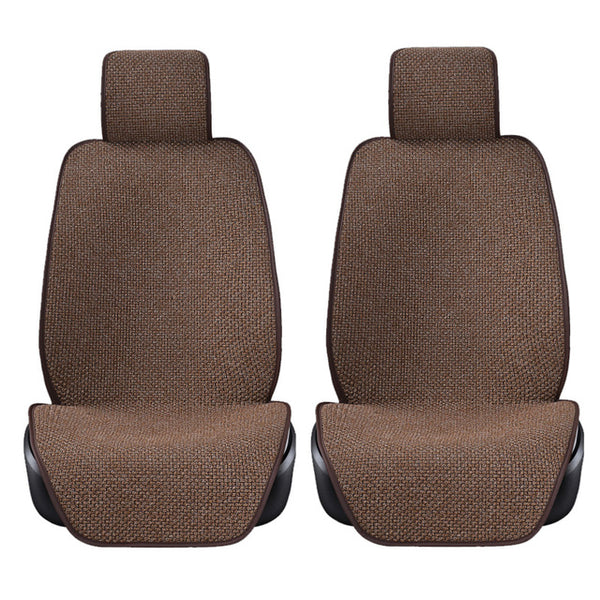 Flax Car Seat Cover Automobile Big Size Linen Seat Cushion Pad Mat Washable Protector with Backrest for Auto Truck Suv Van