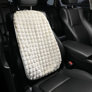 Buy white-backrest Car Seat Cushion 5-seat Winter Plush Car Seat Cover Anti-skid Single Piece Seat Protection Cushion Warm,Comfortable No Peculiar Smell