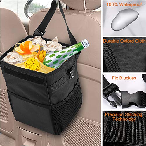 Car Trash Can 100% Leak-Proof Car Organizer Waterproof Car Garbage Can Multipurpose Trash Bin for Car Auto Car