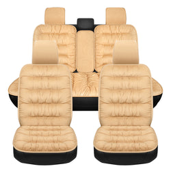 Acheter beige-1-set Car Seat Cover, Warm Plush Car Seat Cover Front And Rear Seat Cushion Car Protector, Fit For Most Cars, SUVs In Winter