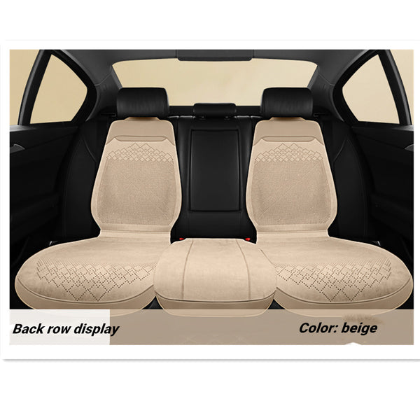 2/5 Seat Ultra-Thin Car Leather Suede Breathable Seat Cushion