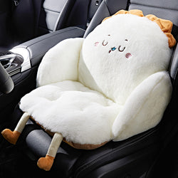 Buy sleep Car Seat Cushion, Office Chair, Plush Pain Relief Pad, Cute Seat Cushion, Soft Filling, Backrest, Warm, Waterproof, One-piece Lumbar Backrest, Integrated Cushion