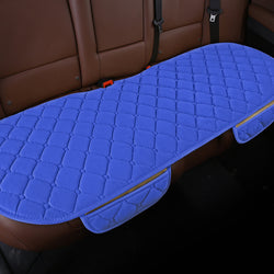 Buy blue-1-rear-row Plush Car Seat Cushion, Non Binding Anti Slip Rubber Bottom, Advanced Comfort Memory Foam, Driver Seat Backrest Cushion, Winter Seat Heating Pad