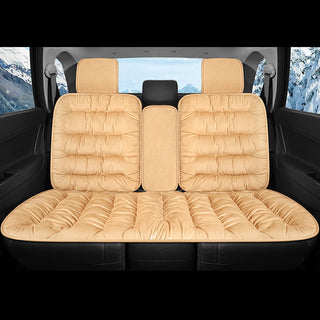 Buy beige-rear-row Car Seat Cover, Warm Plush Car Seat Cover Front And Rear Seat Cushion Car Protector, Fit For Most Cars, SUVs In Winter