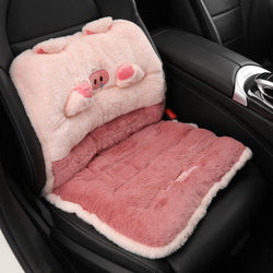 Acheter pig Car Seat Cover Cute Plush Seat Cushion With Strap Protection Cushion Waist Support Backrest Chair Cushion Car Seat Office Chair Warm In Winter