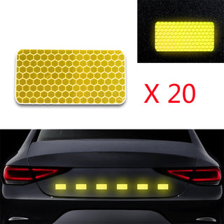 Rectangular Decals Reflective Stickers Safety Warning Tape Self-Adhesive Reflector Kit