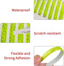 20PCS Universal Night Reflective Car Motorcycle Bike Wheel Safety Warning Stripe Decals Stickers