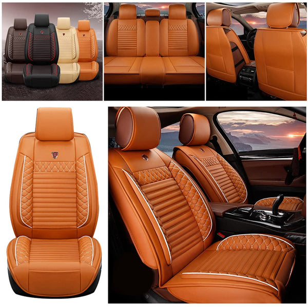 5 Seat  Anti-Dirty And Comfortable Artificial Leather Seat Cushion Seat Cover