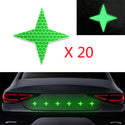 Four-pointed Star Decals Reflective Stickers Safety Warning Tape Self-Adhesive Reflector Kit