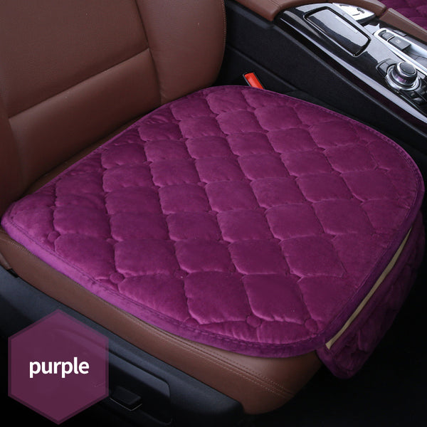 Plush Car Seat Cushion, Non Binding Anti Slip Rubber Bottom, Advanced Comfort Memory Foam, Driver Seat Backrest Cushion, Winter Seat Heating Pad