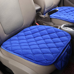 Buy blue-1-front-row Plush Car Seat Cushion, Non Binding Anti Slip Rubber Bottom, Advanced Comfort Memory Foam, Driver Seat Backrest Cushion, Winter Seat Heating Pad