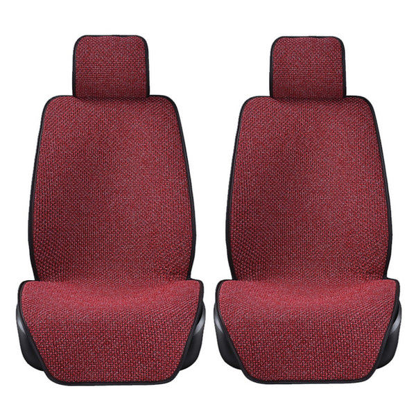 Flax Car Seat Cover Automobile Big Size Linen Seat Cushion Pad Mat Washable Protector with Backrest for Auto Truck Suv Van