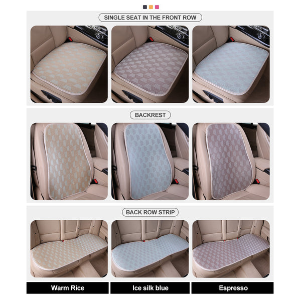 Car Ice Silk Rattan Seat Cushion Five Universal Seat Cushion Summer Cushion Non-slip Cool Cushion