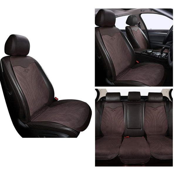 2/5 Seat Ultra-Thin Car Leather Suede Breathable Seat Cushion Saddle Seat Cushion For All Seasons Seat Cover