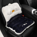 Car Seat Cover Cute Plush Seat Cushion With Strap Protection Cushion Waist Support Backrest Chair Cushion Car Seat Office Chair Warm In Winter