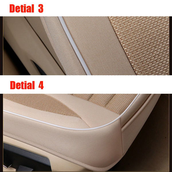 Flax Car Seat Cover Breathable Auto Seat Cushion Protector Front Automobile Seat Pad Mat Car Styling Interior Accessories